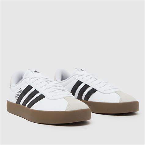 Womens White Black Adidas Vl Court Trainers Schuh