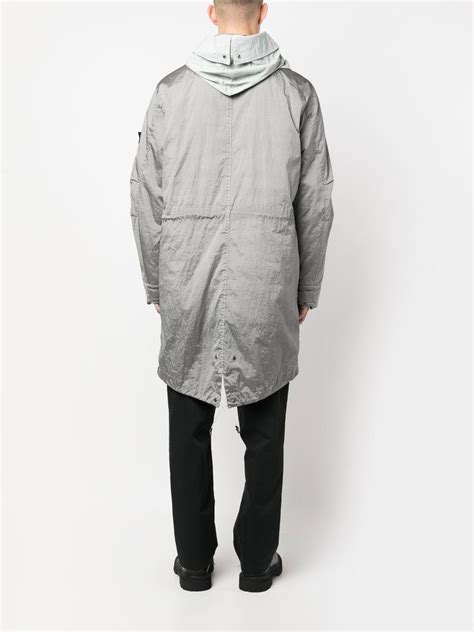 Stone Island Zip Up Parka Jacket In Grau Modesens