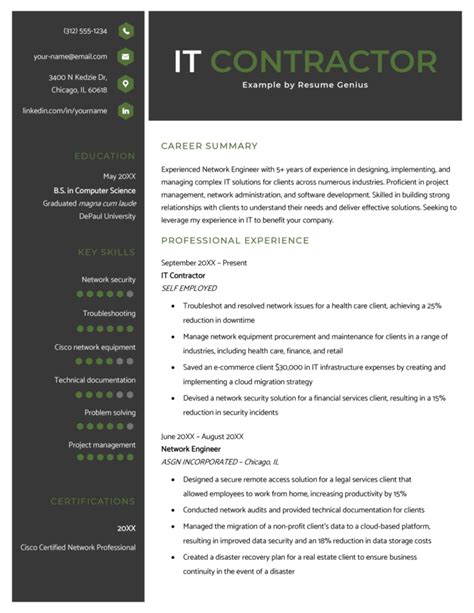 Contractor Resume Examples With Writing Tips For 2024