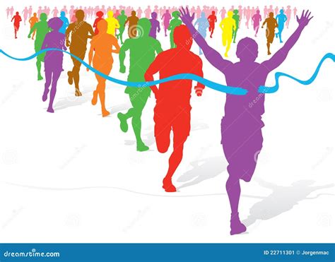 colourful fun run stock vector illustration  action