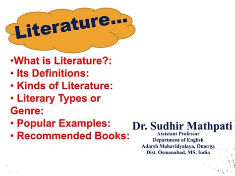 Ppt What Is Literature Ppt