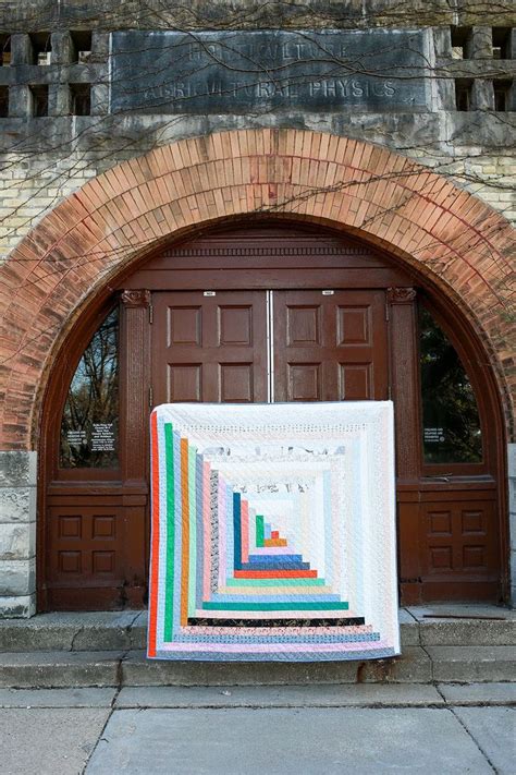 Curated Quilts Feature Giant Jelly Roll Log Cabin Quilt In Color