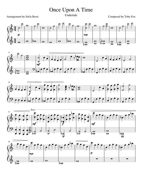 Undertale Once Upon A Time Sheet Music For Piano Download Free In