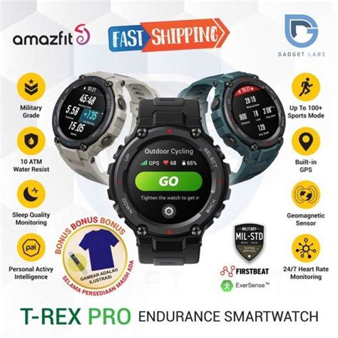 Jual Amazfit T Rex Pro Smartwatch Military Grade Spo Gps Garansi Resmi