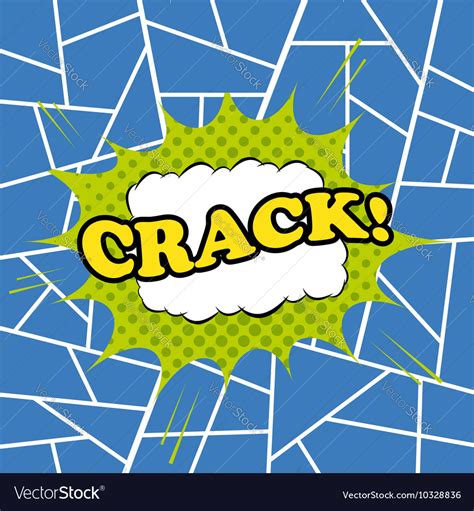 Crack comic cartoon Royalty Free Vector Image - VectorStock