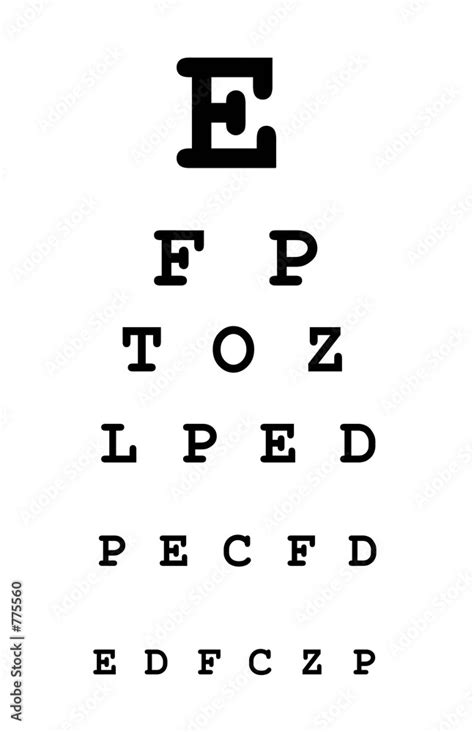 eye test chart Stock Photo | Adobe Stock