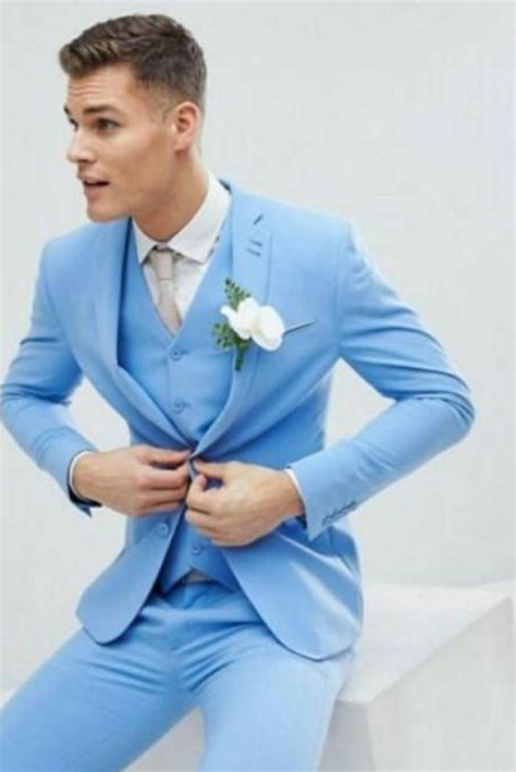 Latest Selection Of Sky Blue Suit For Men For Wedding Sainly