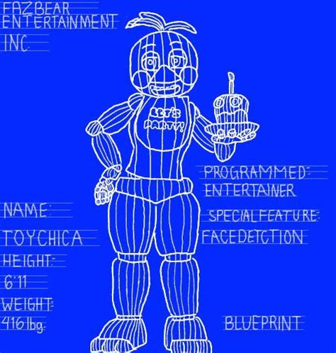 Animatronic Blueprints Toy Chica Five Nights At Freddy S Amino The