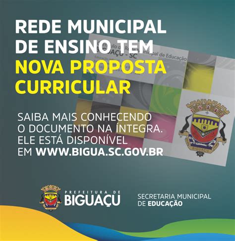 Rede Municipal De Ensino De Bigua U Tem Nova Proposta Curricular