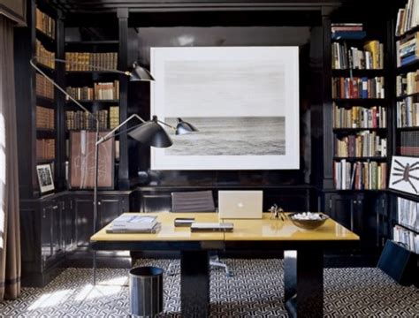 59 Stylish And Dramatic Masculine Home Offices DigsDigs