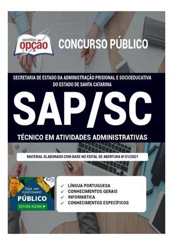 Apostila Concurso Sap Sc Técnico Atividades Administrativas