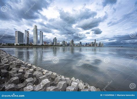 Panoramic View Of Panama City Skyline Stock Photo Image Of City