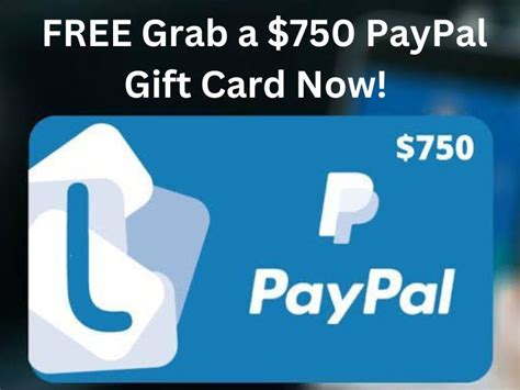 Grab A 750 Paypal Gift Card Now Only For USA Paypal Gift Card Gift