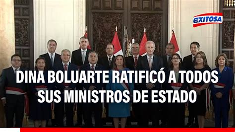 Dina Boluarte Ratifica A Todos Sus Ministros De Estado Con Gustavo