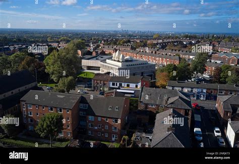 Overall Aerial View Shree Swaminarayan Mandir Oldham United Kingdom