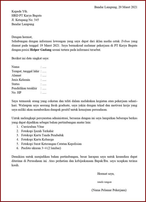 Contoh Motivasi Untuk Melamar Pekerjaan 6 Contoh Motivation Letter