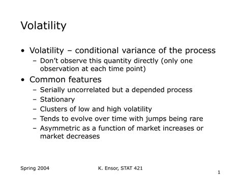 PPT - Volatility PowerPoint Presentation, free download - ID:3119614