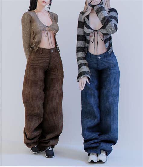 Babyetears Samara Cardigan With Corderoy Pants Free Sims