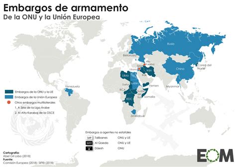 Los Embargos De Armas En El Mundo Mapas De El Orden Mundial Eom