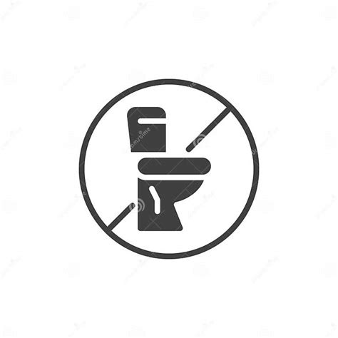 No Toilet Sign Vector Icon Stock Illustration Illustration Of Simple