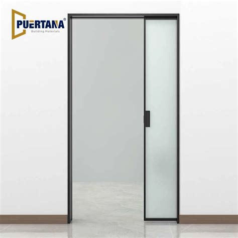 Interior Modern Pocket Doors Glass Sliding Pocket Door Hardware Kit Interior Aluminum Frame