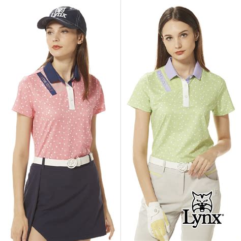 Lynx Golf 女款吸汗速乾合身版水波紋組織右胸造型配布反光印設計polo衫高爾夫球衫二色 Pchome 24h購物