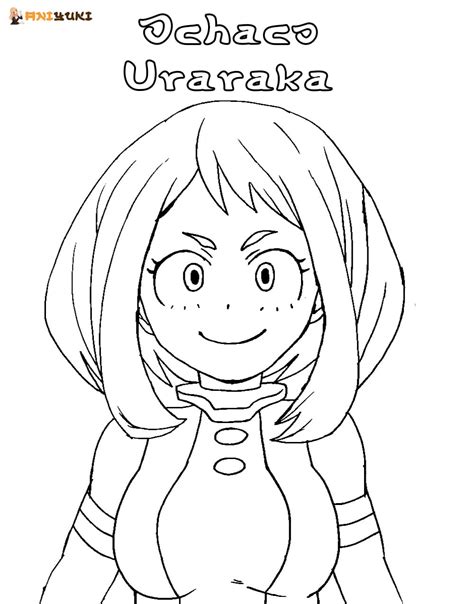 Ochako Uraraka Coloring Pages Free Coloring Pages