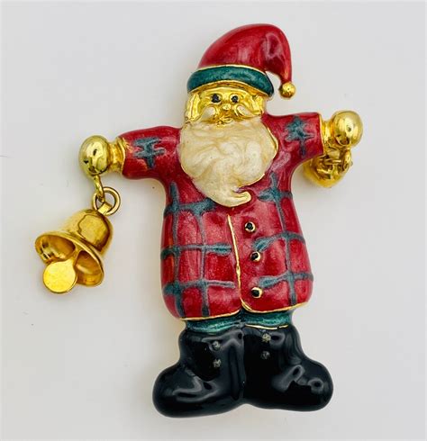 Rare Santa Claus Brooch Santa Claus Pin Santa Pin Christmas Pin Vintage