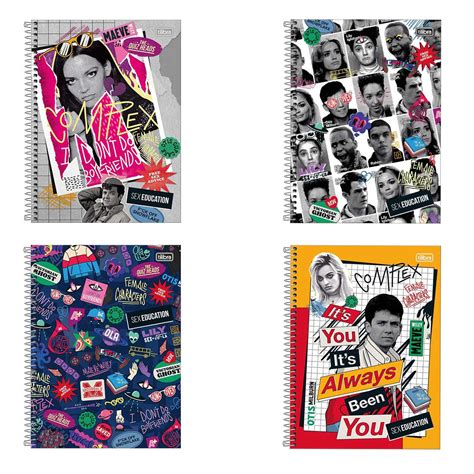 Caderno Sex Education Universit Rio Mat Rias Capa Dura Espiral Folhas Tilibra