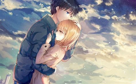 Cute Anime Love Couple Wallpapers Wallpaper Cave