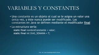 Operadores Variables Constantes Y Tipos De Datos En Java PPT