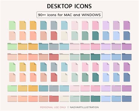 Desktop Icons File Icons Folder Icons Windows Desktop Icons Pastel