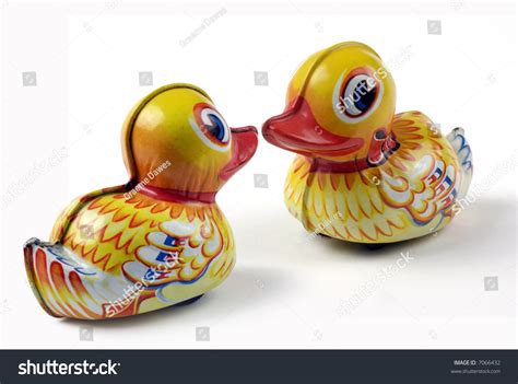 Duck Love: Two Tin Toy Ducks Kissing Stock Photo 7066432 : Shutterstock