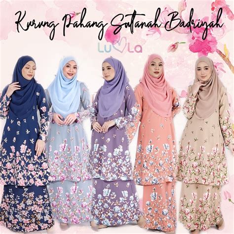 Baju Kurung Pahang Sultanah Badriyah Gold By Luvla Ironless Plus Size 5xl Shopee Malaysia