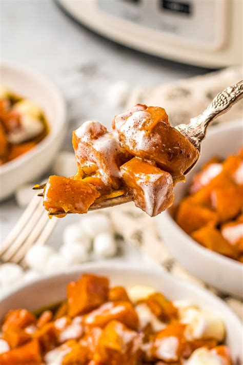 Crockpot Sweet Potatoes With Marshmallows The Novice Chef