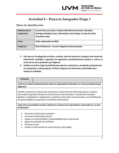 A4 RJGR Proyecto Integrador Etapa 1 1 Actividad 4 Proyecto