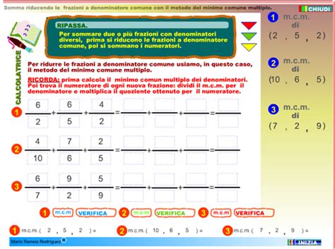 Operazioni Con Le Frazioni Se Faccio Capisco