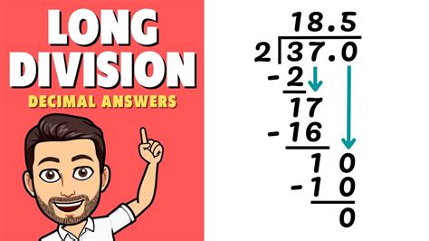 Long Division With Decimal Answers How To Use Long Division Youtube