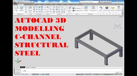 Autocad 3d How To Draw C Channel Structural Steel Standard Autocad