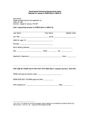 Fillable Online Poms Role Access In Central Client Registry Form Id