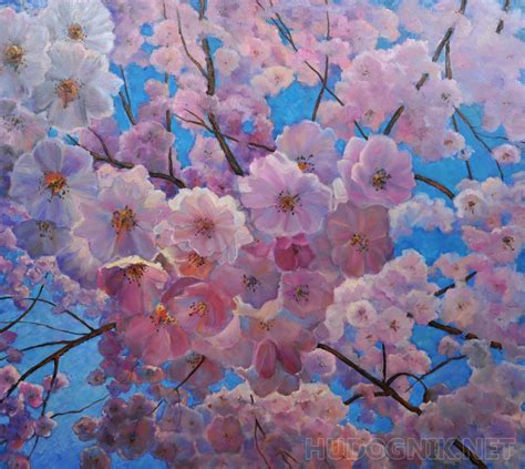 Картина сакура цветет. Размеры: 90x80, Год: 2021, Цена: 35000 рублей ...