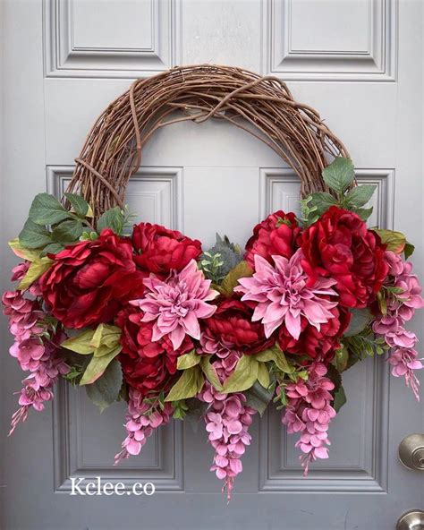 PRONTO PER LA SPEDIZIONE Kclee Co Floral Door Wreaths Spring