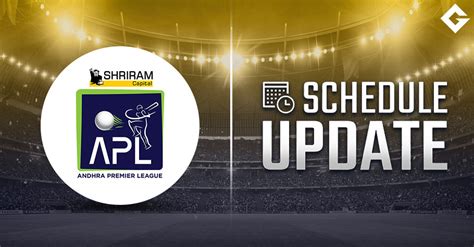 Andhra Premier League 2023 Schedule Update