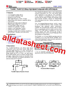 TLV3801 Datasheet PDF Texas Instruments