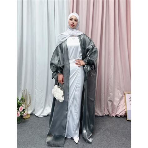 Eid Scintillant Ouvert Abaya Kimono Abayas Pour Femmes Duba T