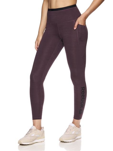 Reebok Womens Flex High Rise 7 8 Legging With Pockets Sizes Xs Xxxl