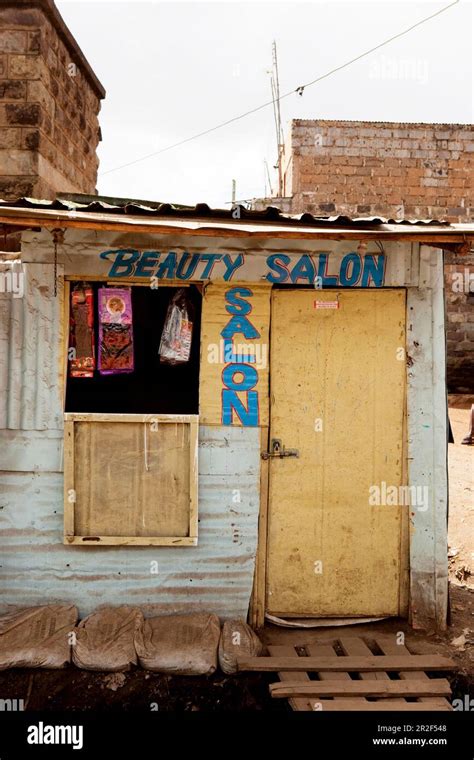 Beauty salon in the slum, Eastleigh, Nairobi, Kenya Stock Photo - Alamy