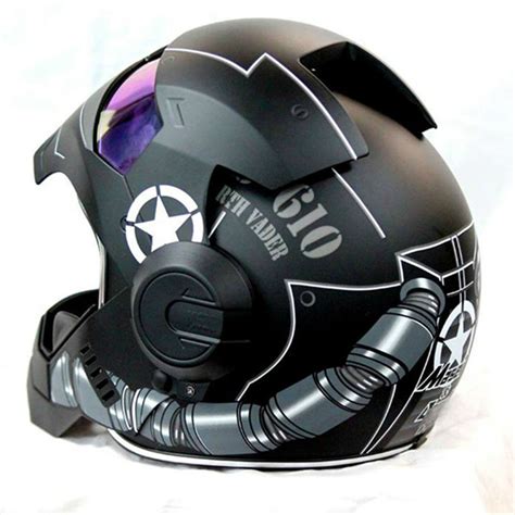 2016 NEW Matte Bright Black MASEI Motorcycle Helmet IRONMAN Iron Man