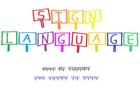 Sign Language Font · 1001 Fonts