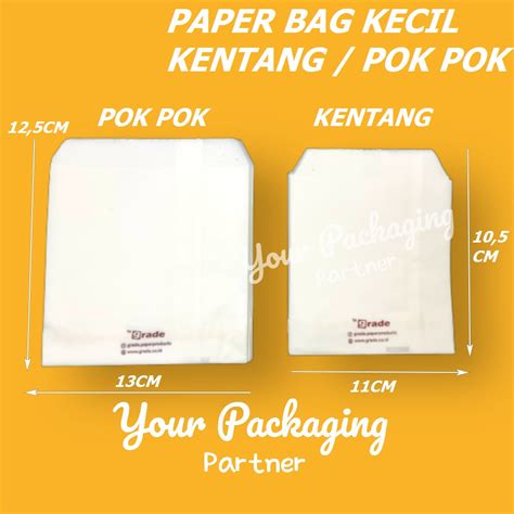 Jual Isi Paper Bag Kentang Pok Pok Grade Kantong Kertas X